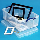 صندوق تخزين بلاستيك سميك شفاف ٧١٠×٤٤٠×٢٣٠ ملم  ٥٠ لتر