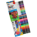 Mont Marte Mammoth Felt Tip Coloring Markers 30 Bright + 20 Scented Markers - Set of 50