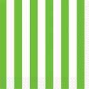 Unique Stripe Beverage Napkins 25x25 cm - Pack of 16