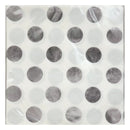 Unique Silver  Dots Beverage Napkins 25x25cm - Pack of 16