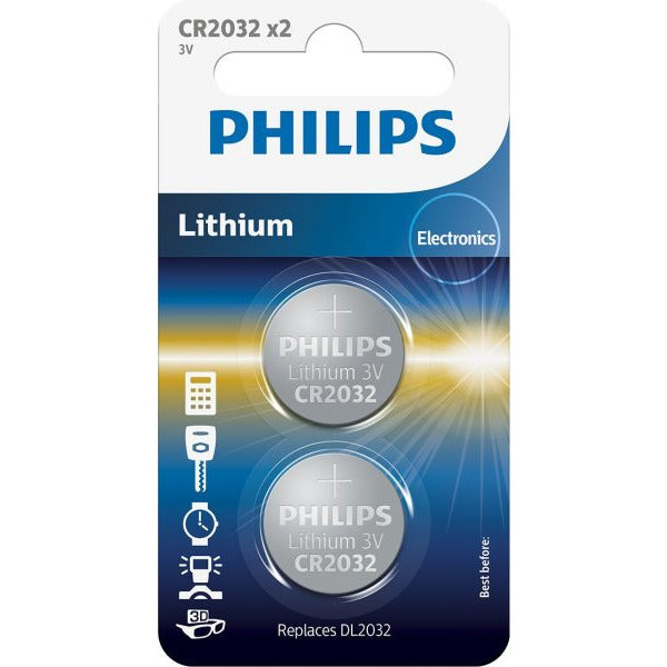 Phillips CR2032 بطارية خلية صغيرة ليثيوم سعة ٢