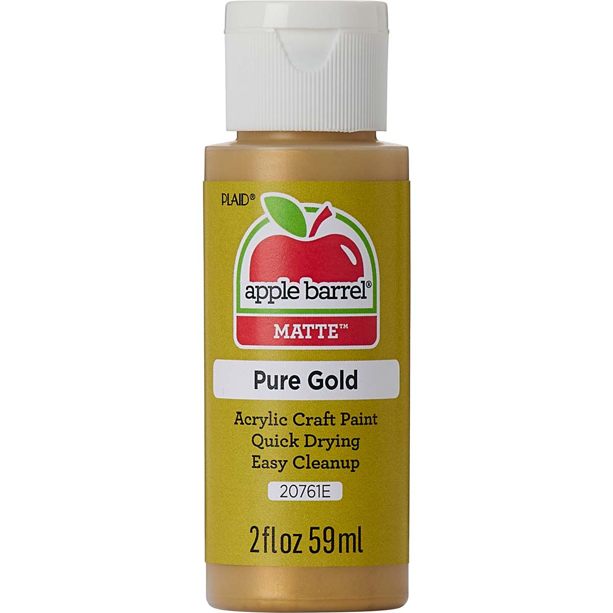 Plaid Apple Barrel Pure Gold Acrylic Paint 59ml