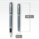 Parker IM Light Blue Grey CT Rollerball & Ballpoint Pen Set