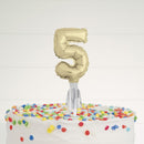Unique Party Gold Mini-Number Balloon Cake Topper 12.7cm  - Pack of 1