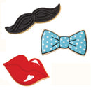 Wilton Cookie Cutter Set Bow-Tie, Moustache & Lips - Pack of 3