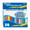 Bazic Dustless Assorted Color Chalk - Pack of 24