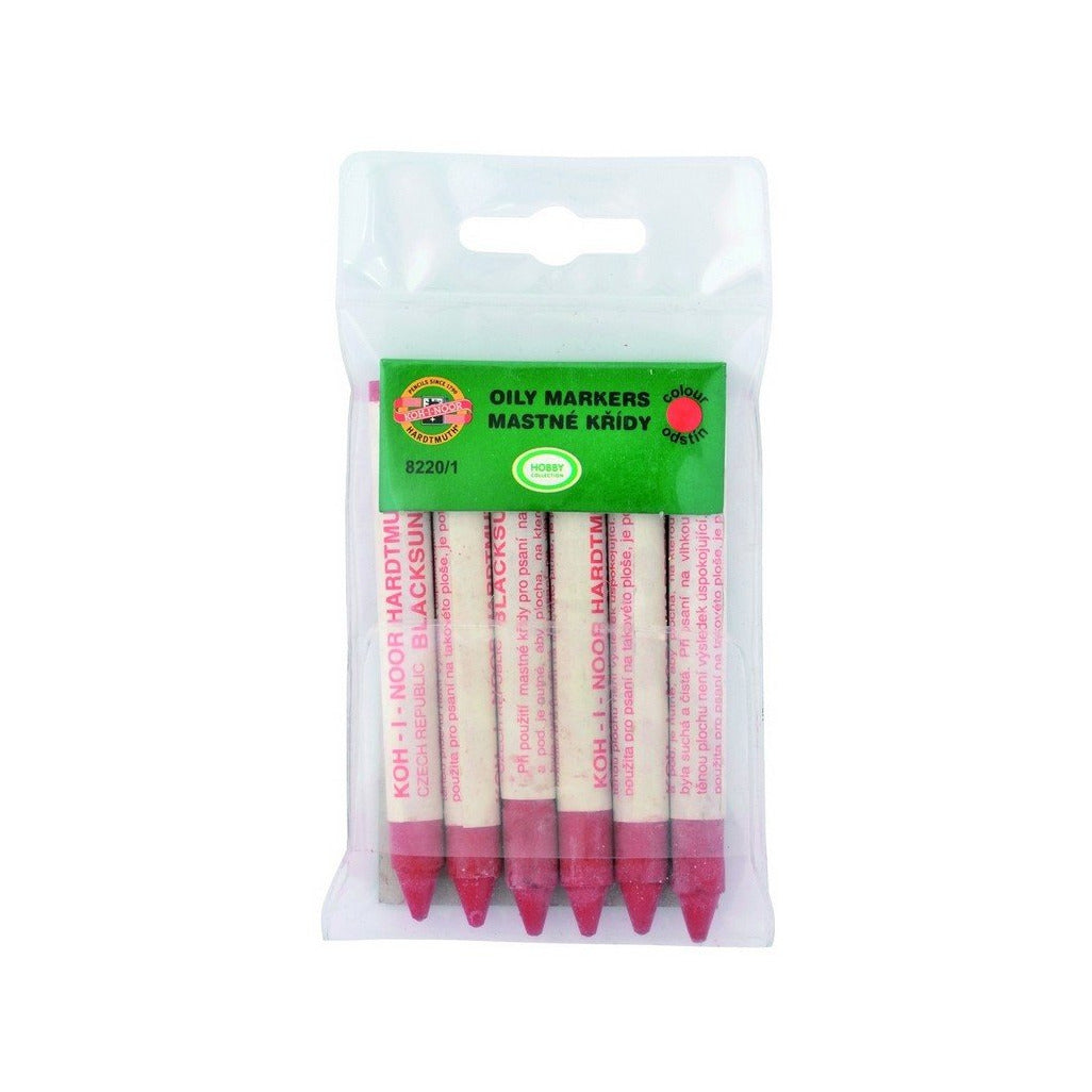 KOH-I-NOOR China Marking Crayons - Red