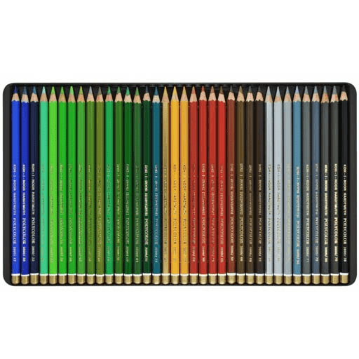 KOH-I-NOOR Polycolor pencils in textile roll up pencil case - Roll