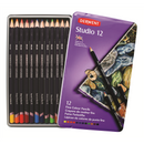 Derwent Studio Colouring Pencils Drawing & Colouring Ideal for Illustrating & Detailing Wax-Based Professional Quality - Tin Set