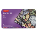 Derwent Studio Colouring Pencils Drawing & Colouring Ideal for Illustrating & Detailing Wax-Based Professional Quality - Tin Set