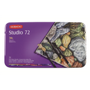 Derwent Studio Colouring Pencils Drawing & Colouring Ideal for Illustrating & Detailing Wax-Based Professional Quality - Tin Set