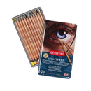 Derwent Lightfast Pencils Tin Round Premium Core Strength Creamy Texture Ideal For Fine Art Drawing & Colourings Professional Quality - Tin Set
