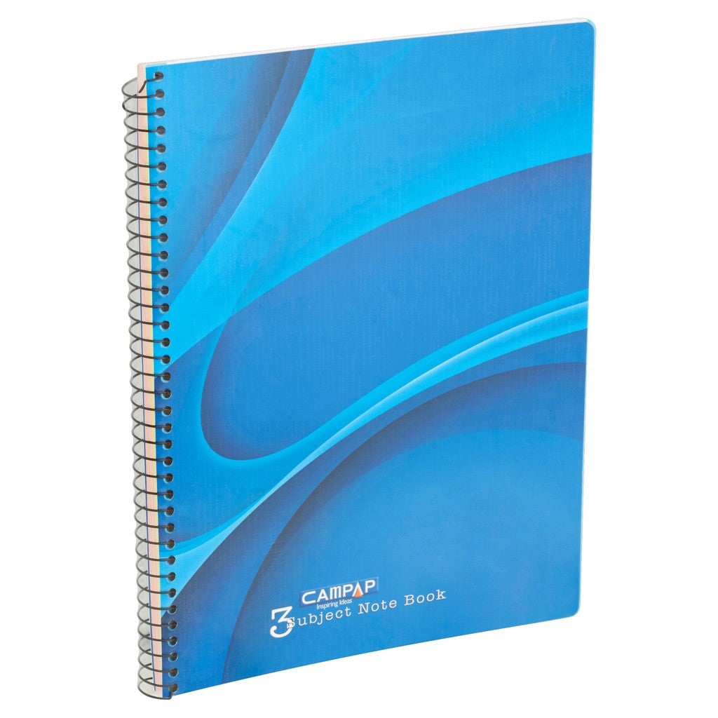 CampAp 3 Subject Spiral Notebook 60 GSM - A5