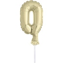 Unique Party Gold Mini-Number Balloon Cake Topper 12.7cm  - Pack of 1