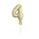 Unique Party Gold Mini-Number Balloon Cake Topper 12.7cm  - Pack of 1