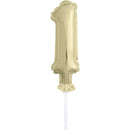 Unique Party Gold Mini-Number Balloon Cake Topper 12.7cm  - Pack of 1