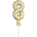 Unique Party Gold Mini-Number Balloon Cake Topper 12.7cm  - Pack of 1