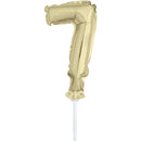 Unique Party Gold Mini-Number Balloon Cake Topper 12.7cm  - Pack of 1