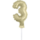 Unique Party Gold Mini-Number Balloon Cake Topper 12.7cm  - Pack of 1