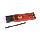 KOH-I-NOOR Black Drawing Leads 5.6mm Clutch Pencil Refill - Pack of 6
