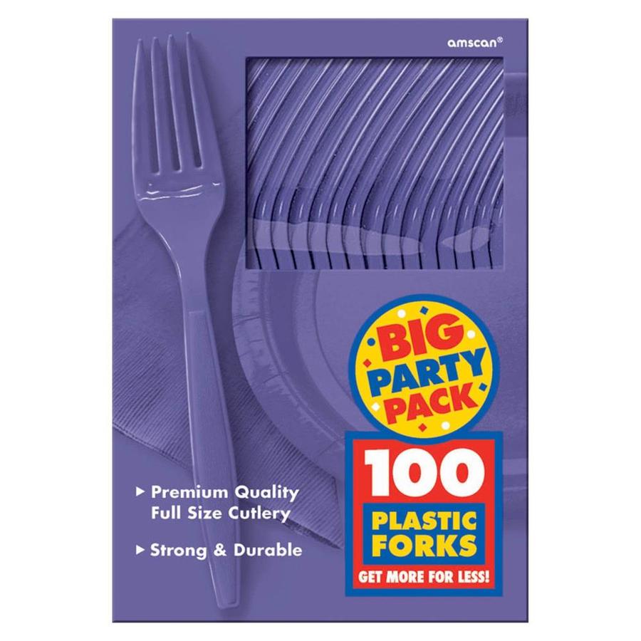 Amscan Big Party Cutlery Pack Deep Purple - Pack of 100