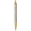 Parker IM Premium Warm Silver GT Rollerball & Ballpoint Pen Set