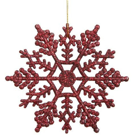 Vickerman Silver Glitter Snowflake Christmas Tree Ornament - 24 Pack