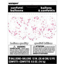 Unique 12" Confetti Balloons - Pack of 6