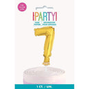 Unique Party Gold Mini-Number Balloon Cake Topper 12.7cm  - Pack of 1