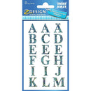 Zweckform A-Z Labels 16mm Silver Holographic on Transparent Squares 20x20mm - Pack of 36