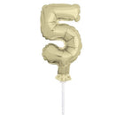 Unique Party Gold Mini-Number Balloon Cake Topper 12.7cm  - Pack of 1