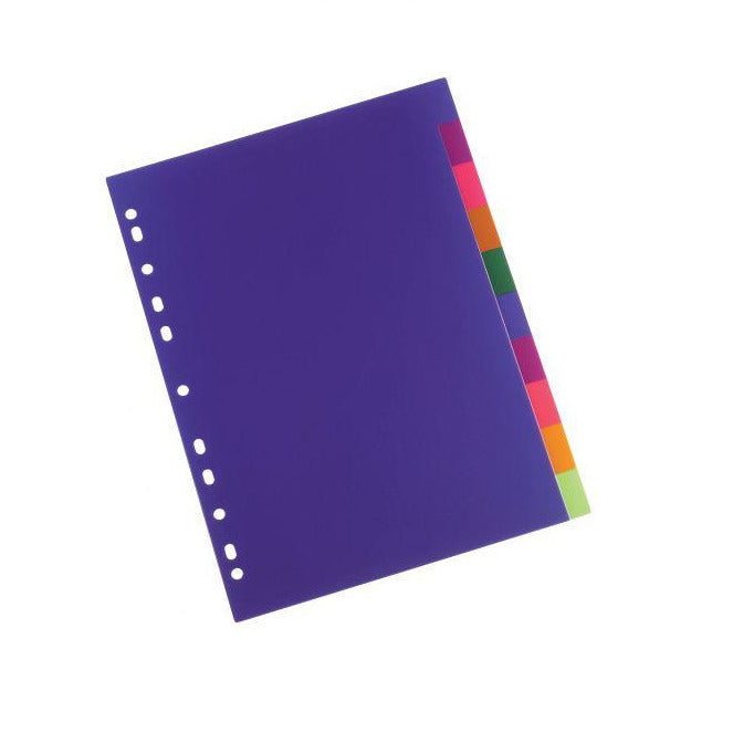 Rexel 10 Translucent Color Dividers