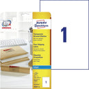 Zweckform Inkjet Transparent  Labels Printable A4 Sheets - Pack of 25 Sheets