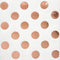 Unique Rose Gold Dots Beverage Napkins 25x25cm - Pack of 16