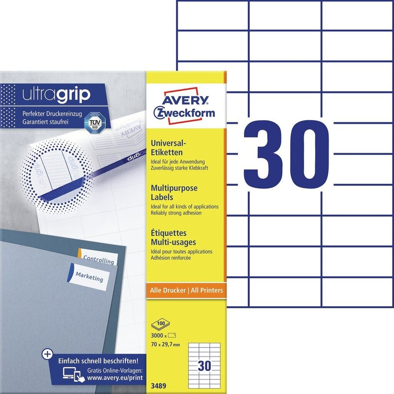 Zweckform Universal Labels Printable A4 Sheets - Pack of 100 sheets