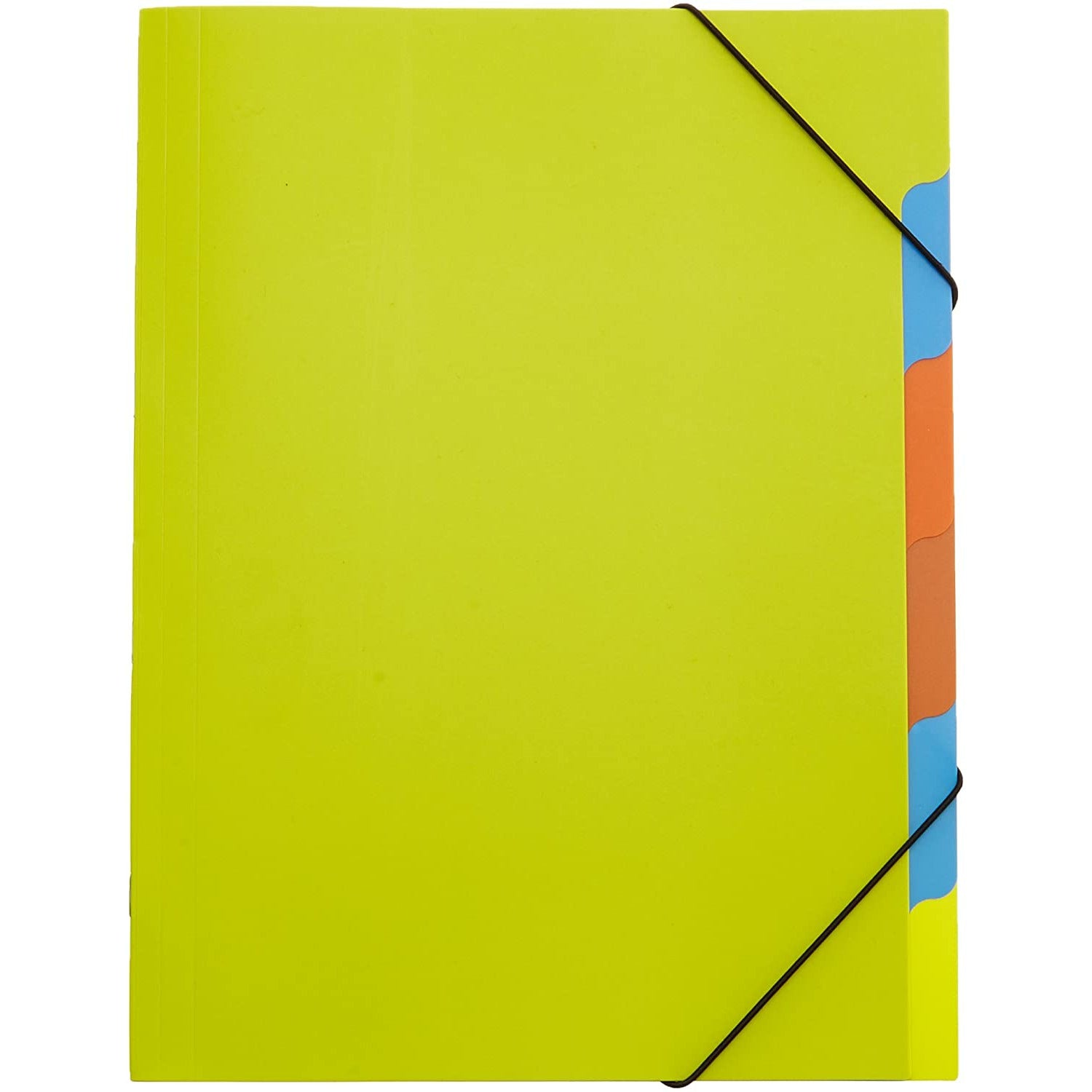 Pagna Funky School Colourful 5 Divider Book Folder with Elastic  - A4