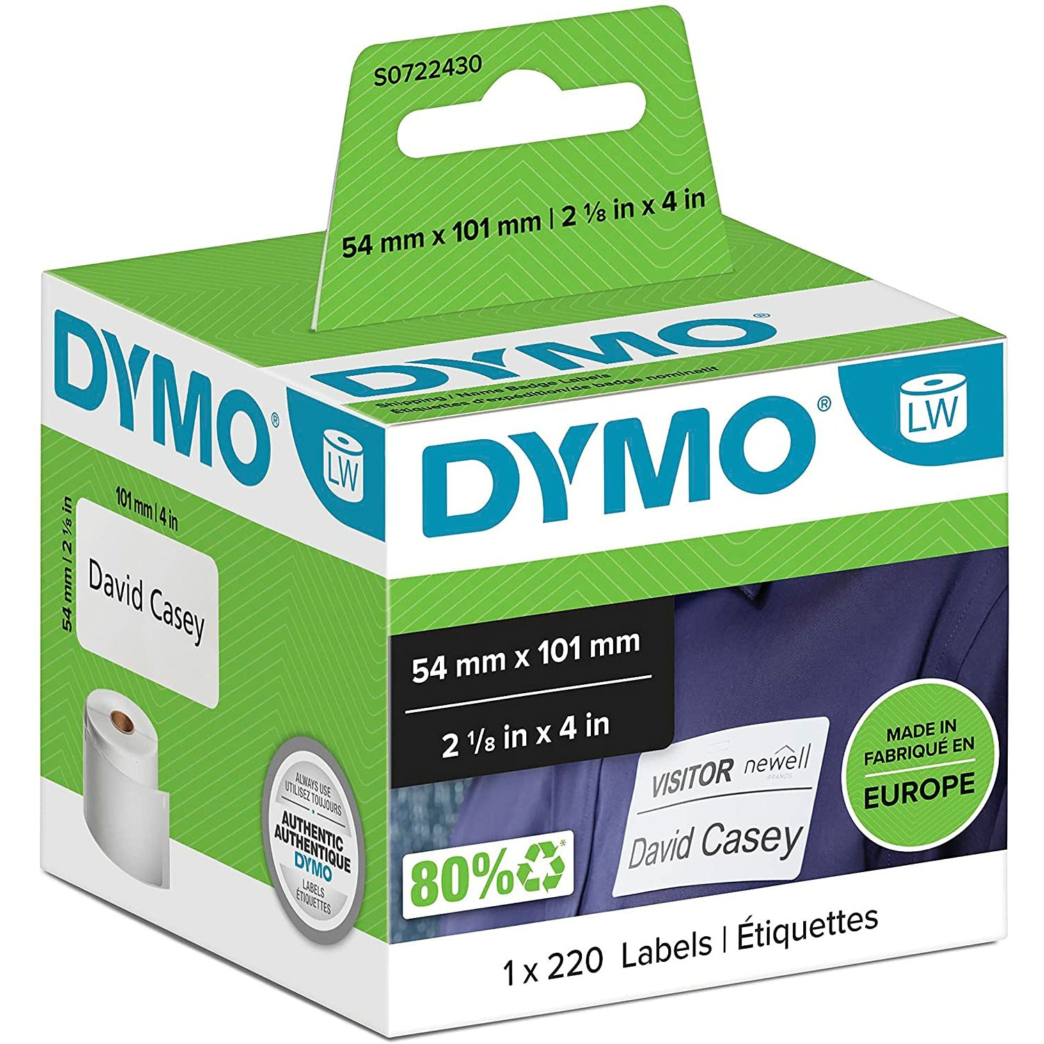 Dymo LW 54x101 mm Labels - Roll of 220