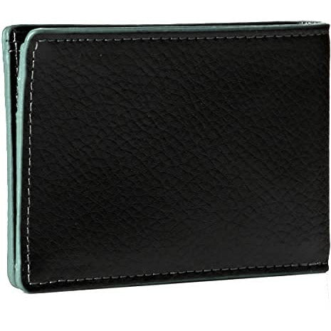 Buxton Genuine Leather Front Pocket Slimfold with RFID Lining Wallet - Black