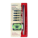 طقم تخطيط قلم غمس بالحبر مع ٥ رؤوس مانيوسكريبت اورنامينتال