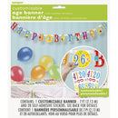 Unique Party Customizable Age Birthday Banner 2.13 m