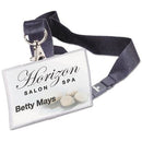 Durable ID Name badge CLICK FOLD 54x90mm with textile lanyard Black