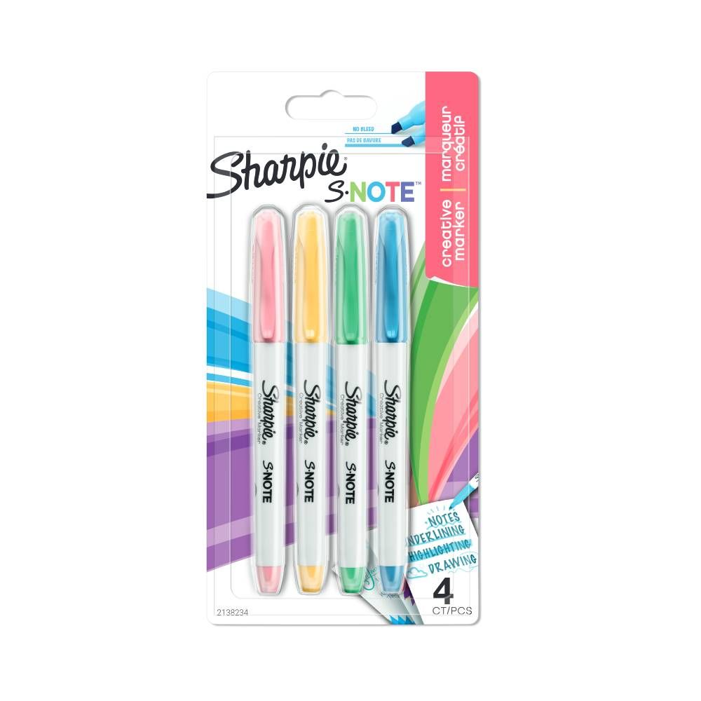Sharpie Stained Permanent Fabric Marker Assorted 8/Pack