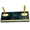 Gold Pen Stand Double Pen Natural Marble Green