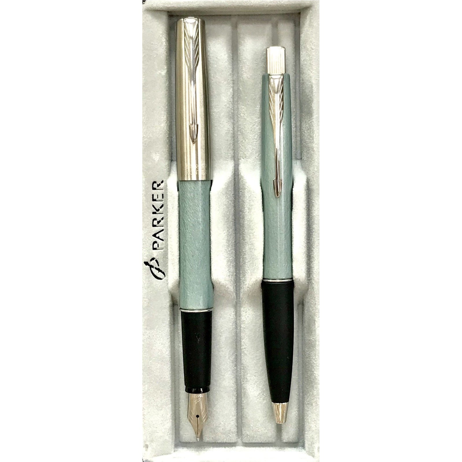 Parker Frontier Ballpoint & Fountain Pen Set - Luna Blue/Green