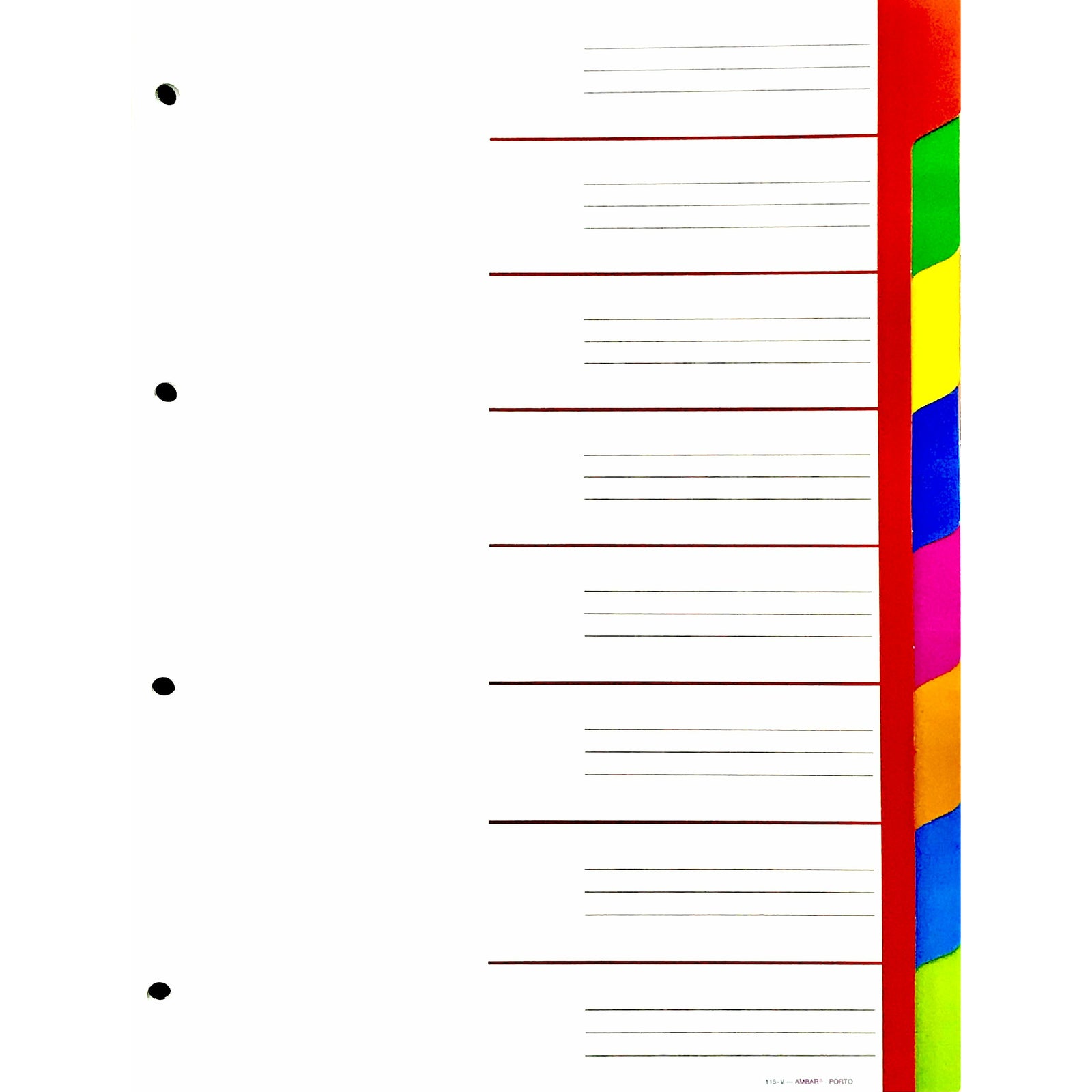 Ambar 8 Color Card Dividers