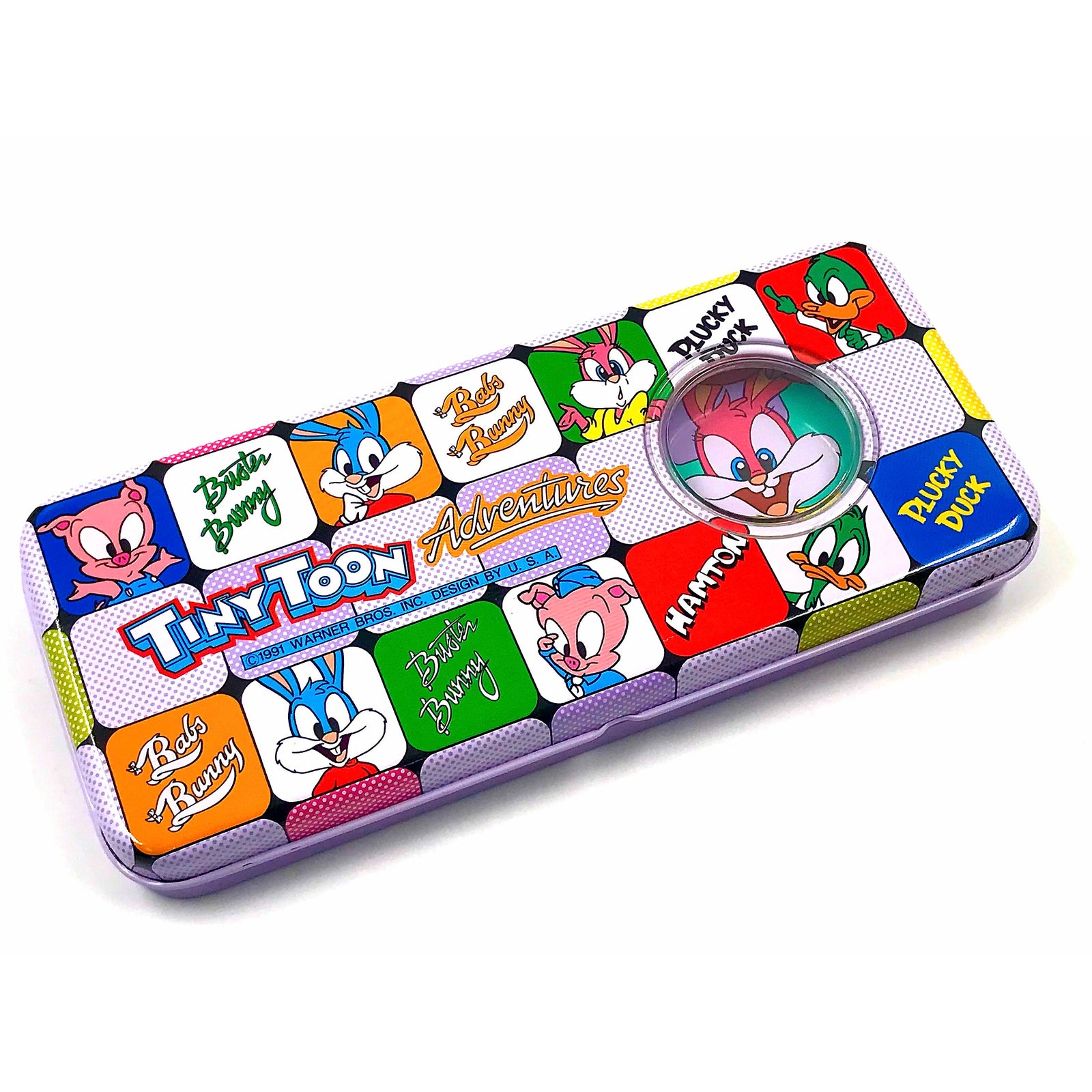 Melody Retro Tiny Toon Metal Tin Pencil Case Double Tiers 20x9x2.5 cm