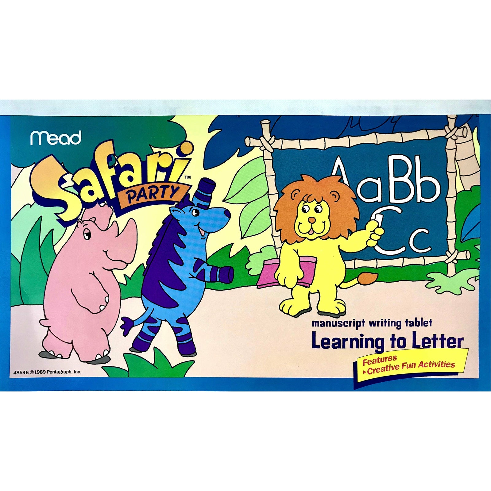 Mead Safari Learning to Letter Manuscript Writing Tablet 29x17 cm