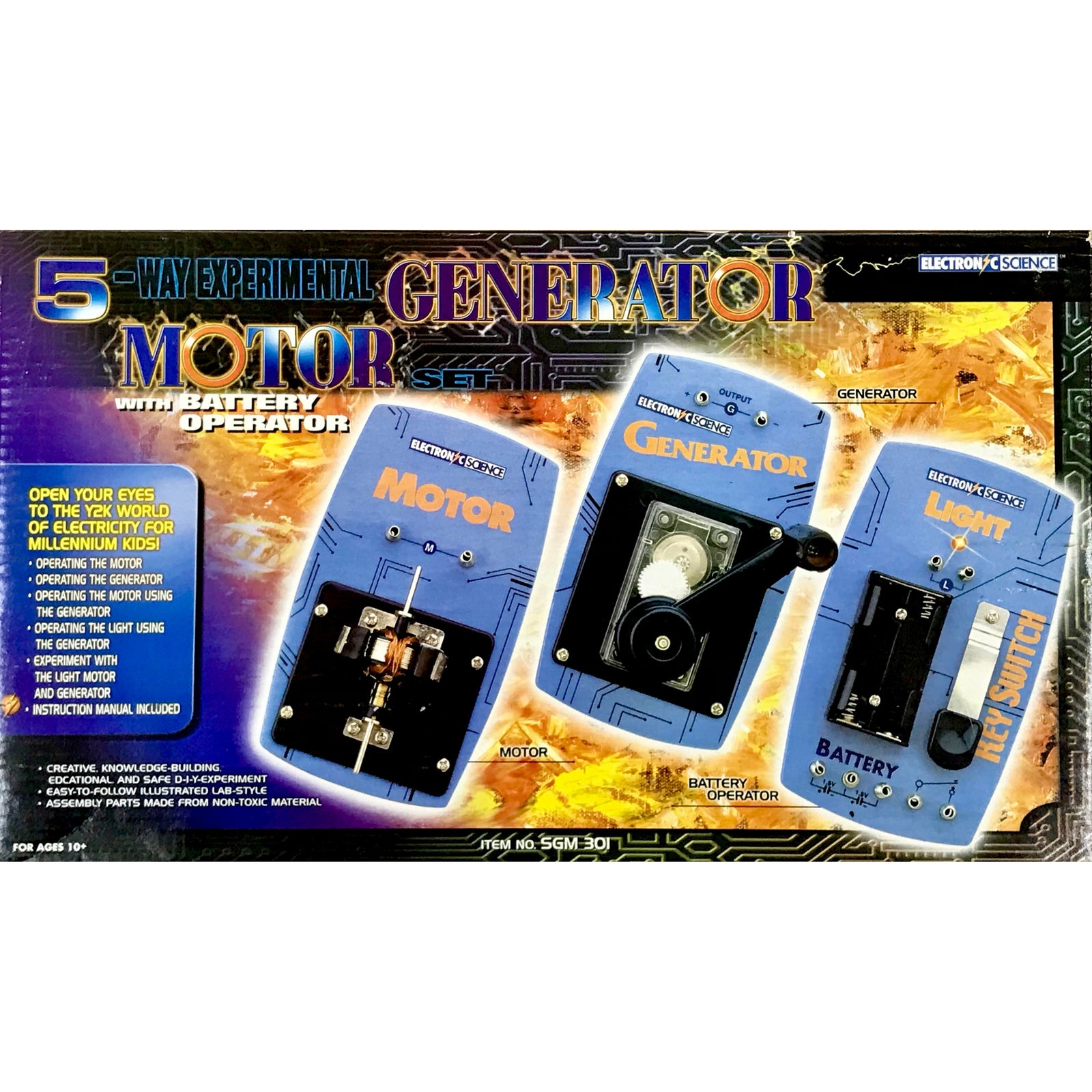 Eastcolight 5-Way Experimental Generator, Motor & Light Set Ages 10+