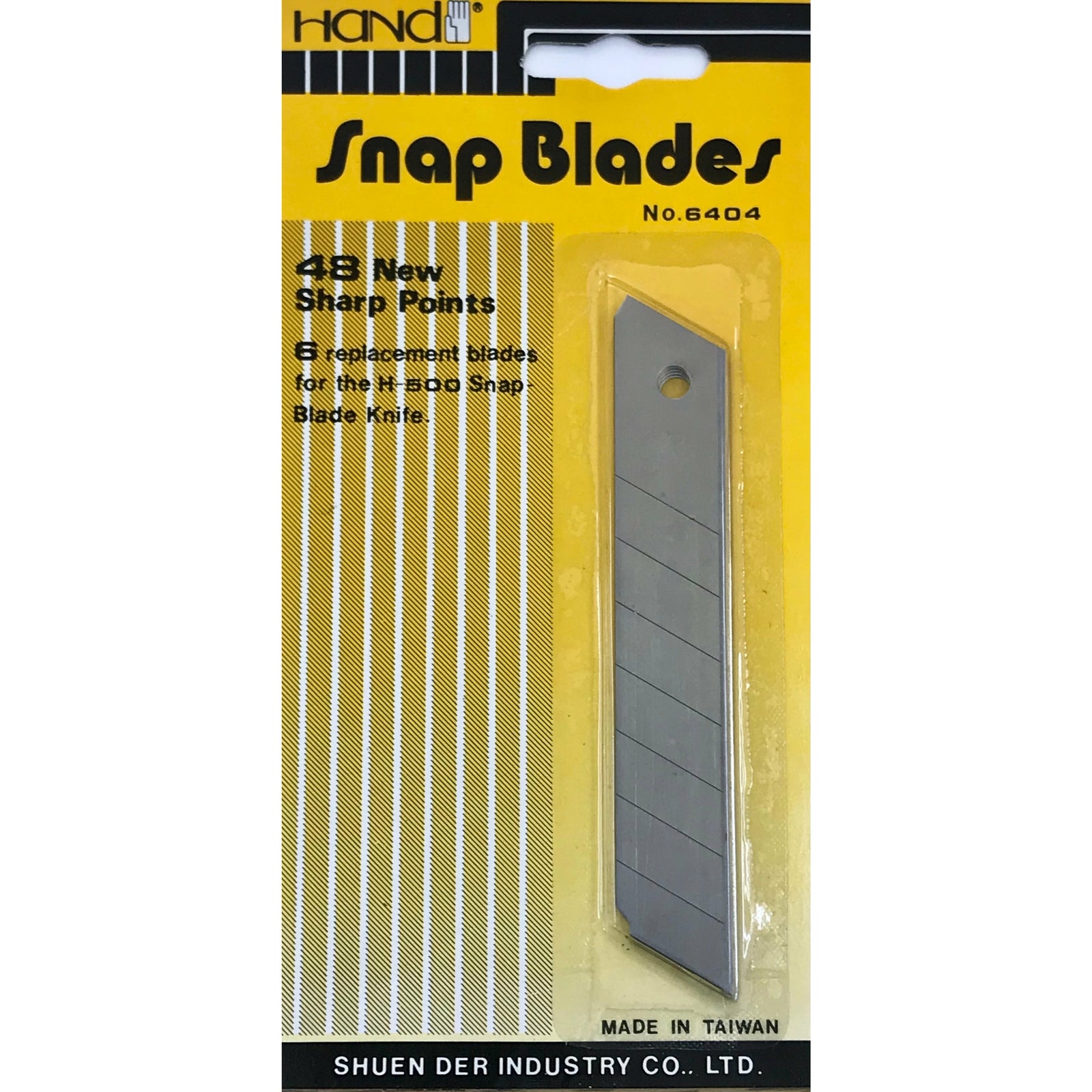 Hand Snap Blades 18mm Refill for Large Cutter Knife - Pack of 6