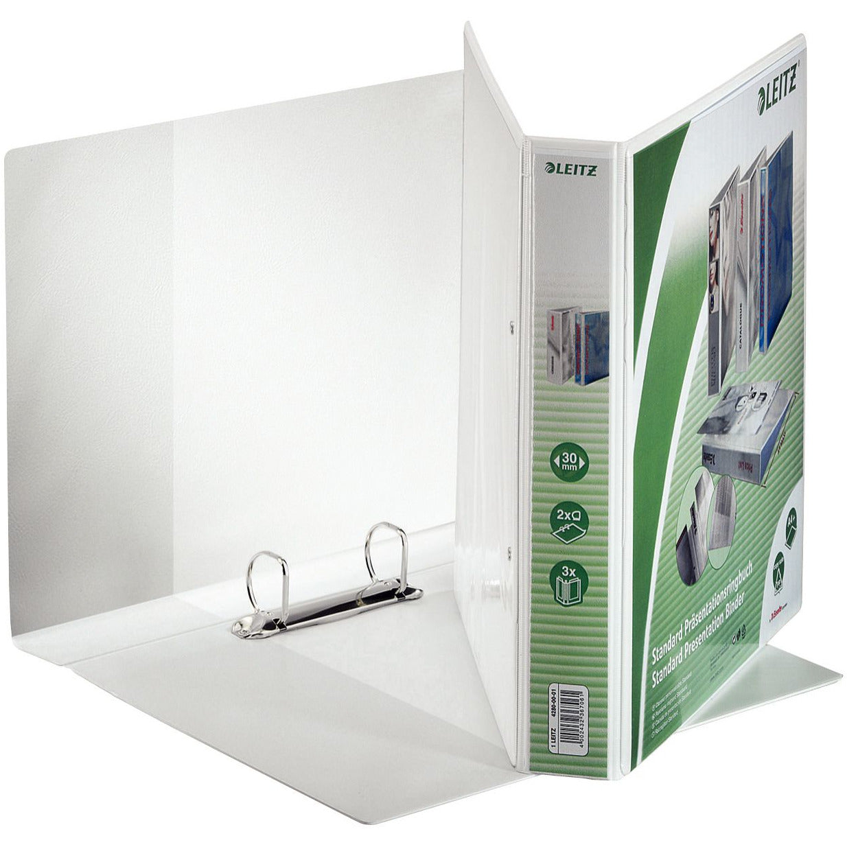 Leitz 2 Ring 20 mm Presentation Binder A4 White